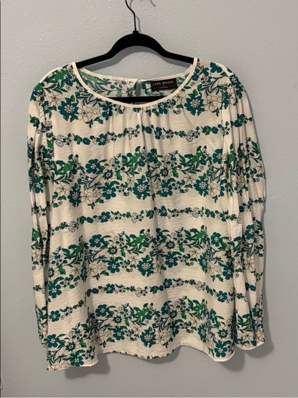 LANE BRYANT Long-Sleeve Peasant Blouse size 24